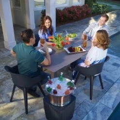 Allibert Akola Tuinstoelen - 2 Stuks -56,5x55x80cm - Donkergrijs -Tuinmeubilair Verkoopwinkel 1200x1200 93