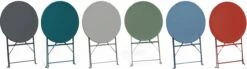 Emilia - Ronde Inklapbare Bistrotafel Ø60cm Van Gepoedercoat Staal – Terra Cotta -Tuinmeubilair Verkoopwinkel 1200x337