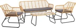 Milton & Oldbrook Tuinset 4-delig Kilsund Naturel -Tuinmeubilair Verkoopwinkel 1200x449
