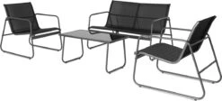 909 Outdoor Tuinset Camilla - 4-delig - Dubbele Zitbank - 2 Stoelen - Tafel - Stalenframe -Tuinmeubilair Verkoopwinkel 1200x542