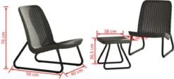 Keter Rio Balkonset - 3 Delig - Grafiet -Tuinmeubilair Verkoopwinkel 1200x551 1