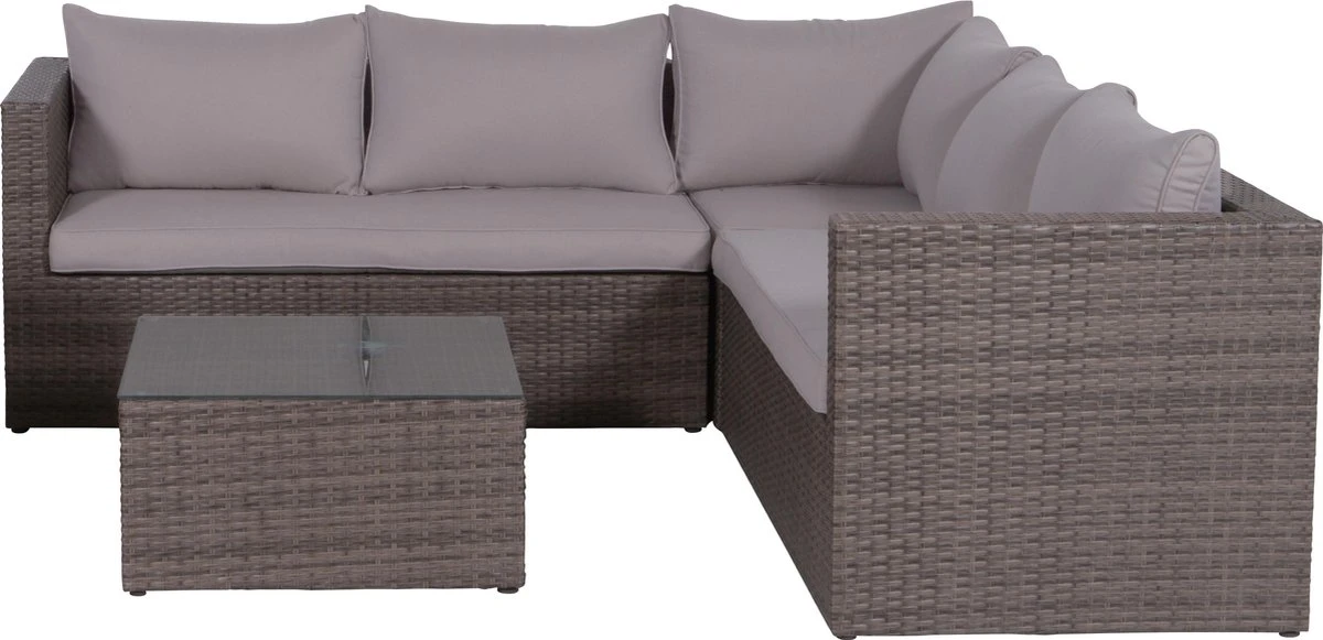 Garden Impressions Montana Loungeset - 4-delig - Bruin 1 Garden Impressions Montana Loungeset - 4-delig - Bruin