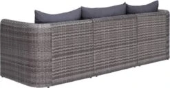VidaXL 3-delige Loungeset Met Kussens Poly Rattan Grijs -Tuinmeubilair Verkoopwinkel 1200x621