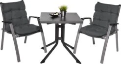 Beautissu Flair NL – Set Van 2 Tuinkussen Lage Rug Antraciet – 100x50 Cm – Zitkussen Matraskussen Voor Tuin Meubelen -Tuinmeubilair Verkoopwinkel 1200x631 5