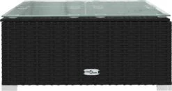 VidaLife Tuintafel 60x60x30 Cm Poly Rattan En Glas Zwart -Tuinmeubilair Verkoopwinkel 1200x636