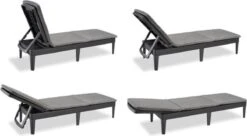 Allibert Jaipur Ligbed - 58x187,5x29 Cm - Grafiet -Tuinmeubilair Verkoopwinkel 1200x663