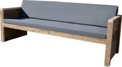Wood4you - Tuinbank - Ameland - 'Doe Het Zelf' Bouwpakket Steigerhout 152Lx72Hx57D Cm - Incl Kussen