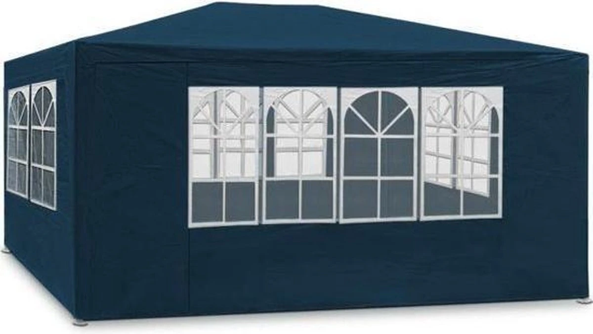 MaxxGarden Partytent Feesttent Paviljoen - 300 X 400 X 250 Cm - Zijwanden - Blauw 1 MaxxGarden Partytent Feesttent Paviljoen - 300 X 400 X 250 Cm - Zijwanden - Blauw