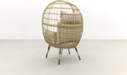 Lola Egg Relaxstoel - Natural Sand - Mand Stoel -Tuinmeubilair Verkoopwinkel 1200x712