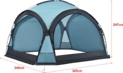 Pro-Tec Paviljoen Grästorp Met LED-verlichting 345x345x247 Cm Lichtblauw -Tuinmeubilair Verkoopwinkel 1200x715 1