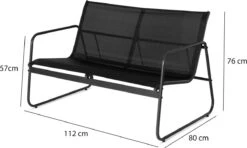 909 Outdoor Tuinset Camilla - 4-delig - Dubbele Zitbank - 2 Stoelen - Tafel - Stalenframe -Tuinmeubilair Verkoopwinkel 1200x720 2