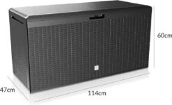 Prosperplast Opbergbox Met Deksel – Waterdicht Wielen 290 L -Antraciet 11 Prosperplast Opbergbox Met Deksel – Waterdicht Wielen 290 L -Antraciet -Tuinmeubilair Verkoopwinkel 1200x732