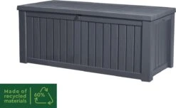 Keter Rockwood Opbergbox - 570L - 155x72.4x64.4cm - Grafiet -Tuinmeubilair Verkoopwinkel 1200x738 2