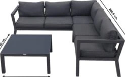 Garden Impressions Colorado Loungeset - Aluminium - Zwart -Tuinmeubilair Verkoopwinkel 1200x740