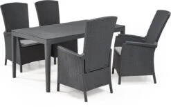 Allibert Vermont Verstelbare Tuinstoel - 64x68x107cm - Grafiet -Tuinmeubilair Verkoopwinkel 1200x753 1