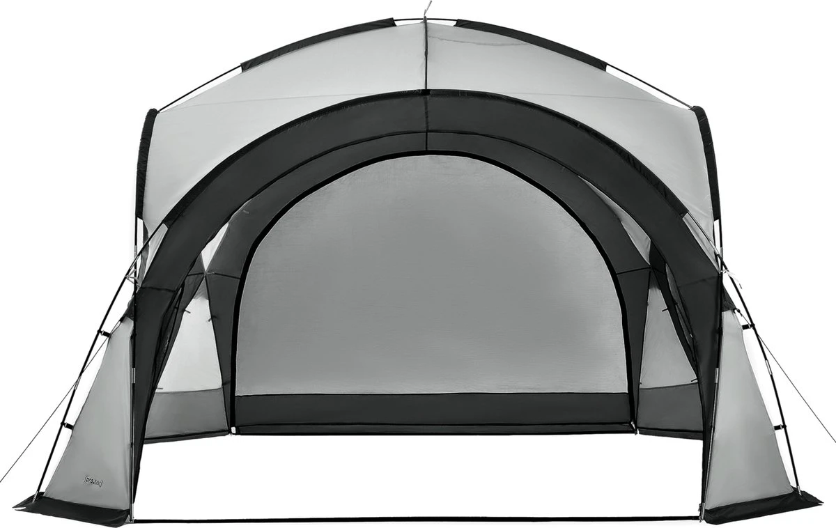 Pro-Tec Paviljoen Grästorp Met LED-verlichting 345x345x247 Cm Donkergrijs 7 Pro-Tec Paviljoen Grästorp Met LED-verlichting 345x345x247 Cm Donkergrijs - Afbeelding 7