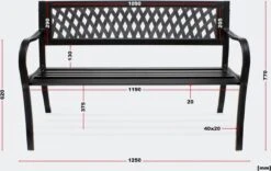 Tuinbank - Marijke -Tuinbankje - Tuinbank Metaal - Tuinbank Hout - Weersbestendig - 126 X 53 X 77 Cm 10 Tuinbank - Marijke -Tuinbankje - Tuinbank Metaal - Tuinbank Hout - Weersbestendig - 126 X 53 X 77 Cm -Tuinmeubilair Verkoopwinkel 1200x759