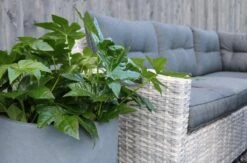 Merkloos Rivièra Original | Loungeset Hoekset Dining Set Tuinset | Wicker | Hoekbank, Hoge Tuintafel, 2 Hockers | 6 Zitplaatsen -Tuinmeubilair Verkoopwinkel 1200x793 5