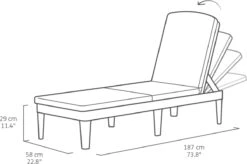 Allibert Jaipur Ligbed - 58x187,5x29 Cm - Grafiet -Tuinmeubilair Verkoopwinkel 1200x796 1
