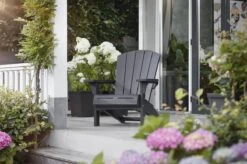 Keter Troy Adirondack Tuinstoel - 81x80x96,5cm - Grafiet -Tuinmeubilair Verkoopwinkel 1200x799