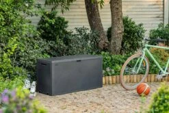 Keter Emily Opbergbox - 118x45x57 Cm - 270L - Grafiet -Tuinmeubilair Verkoopwinkel 1200x800 140