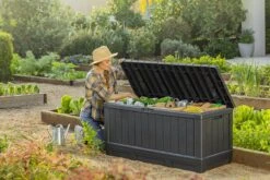 Keter Kentwood Opbergbox - 128x53.6x59 Cm - 350 L - Grafiet -Tuinmeubilair Verkoopwinkel 1200x800 175