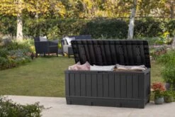 Keter Kentwood Opbergbox - 128x53.6x59 Cm - 350 L - Grafiet -Tuinmeubilair Verkoopwinkel 1200x800 178