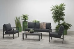 Garden Impressions Durban Loungeset - 4-delig - Zwart -Tuinmeubilair Verkoopwinkel 1200x800 237