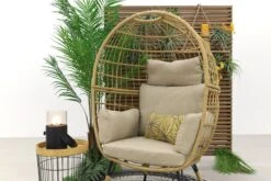 Lola Egg Relaxstoel - Natural Sand - Mand Stoel -Tuinmeubilair Verkoopwinkel 1200x800 38