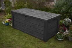 Keter Westwood Opbergbox - 570 L - 155x72.4x64.4 Cm - Grafiet -Tuinmeubilair Verkoopwinkel 1200x801 1