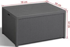 Allibert Arica Tuintafel - 79x59,5x42 Cm - Grafiet -Tuinmeubilair Verkoopwinkel 1200x806 2