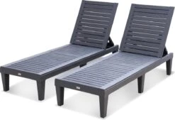 Set Van 2 Ligstoelen, PIA, Ligstoel Met Verschillende Standen, Van Kunststof, Zwart -Tuinmeubilair Verkoopwinkel 1200x820 2