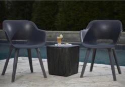 Allibert Akola Tuinstoelen - 2 Stuks -56,5x55x80cm - Donkergrijs -Tuinmeubilair Verkoopwinkel 1200x835