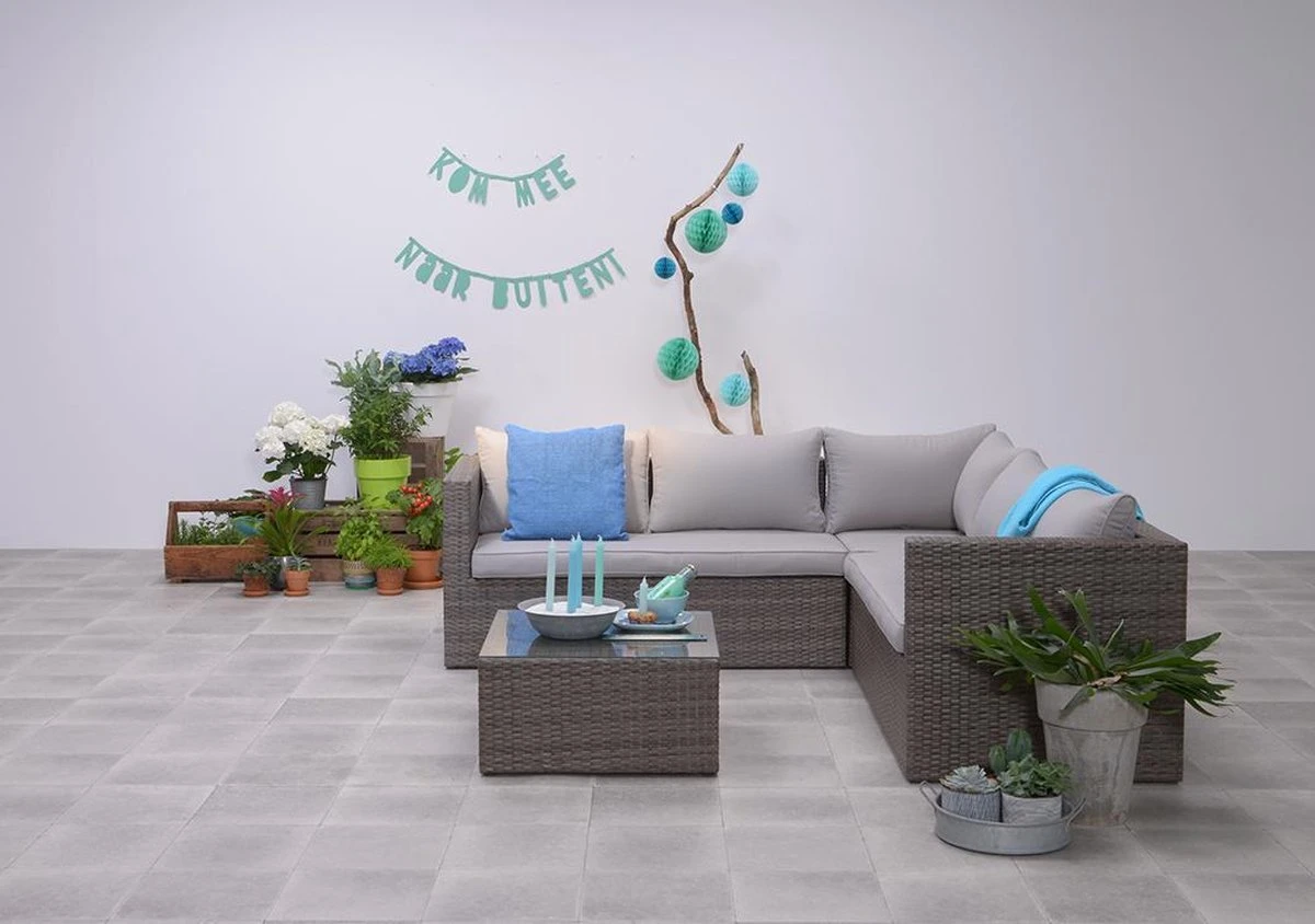 Garden Impressions Montana Loungeset - 4-delig - Bruin 5 Garden Impressions Montana Loungeset - 4-delig - Bruin - Afbeelding 5