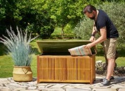 Casaria Opbergbox Acacia Hout – Weerbestendig 115cm - Bruin -Tuinmeubilair Verkoopwinkel 1200x877 2