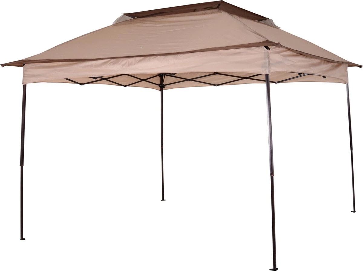 Outsunny Paviljoen Met Zijwanden Partytent Tuintent Popup 3,25 X 3,25 M Khaki 840-166 8 Outsunny Paviljoen Met Zijwanden Partytent Tuintent Popup 3,25 X 3,25 M Khaki 840-166 - Afbeelding 8