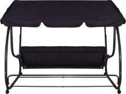 Springos Schommelbank | Linda-Schommel | 3-zits | Waterafstotend | Inclusief 2 Kussens | Verstelbare Luifel | 162 X 200 X 120 Cm | Zwart 16 Springos Schommelbank | Linda-Schommel | 3-zits | Waterafstotend | Inclusief 2 Kussens | Verstelbare Luifel | 162 X 200 X 120 Cm | Zwart -Tuinmeubilair Verkoopwinkel 1200x897