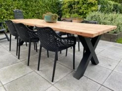 Tuintafel Douglas 300 Cm X 90 Cm | Stalen Poten | 8-10 Personen | DuuMaa -Tuinmeubilair Verkoopwinkel 1200x899 10