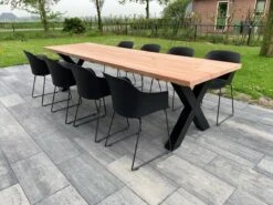 Tuintafel Douglas 300 Cm X 90 Cm | Stalen Poten | 8-10 Personen | DuuMaa -Tuinmeubilair Verkoopwinkel 1200x899 12