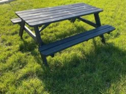 Goedkopepicknicktafels.nl | Zwarte XL Picknicktafel | Tuintafel 6 Persoons | Zwart Gespoten Gedroogd Grenen Hout! -Tuinmeubilair Verkoopwinkel 1200x899 14
