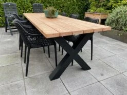 Tuintafel Douglas 220 Cm X 90 Cm | Stalen Poten | + Montage | Duurzame Eettafel | Onderhoudsarm 6-8 Personen | Geschaafd Hout | DuuMaa -Tuinmeubilair Verkoopwinkel 1200x899 16