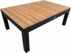 Loungeset 5 Plaatsen Van Aluminium En Eucalyptus – NAZCA – Antraciet Structuur, Lichtgrijs Kussens -Tuinmeubilair Verkoopwinkel 1200x899 23