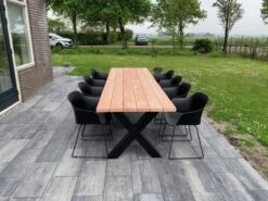 Tuintafel Douglas 300 Cm X 90 Cm | Stalen Poten | 8-10 Personen | DuuMaa -Tuinmeubilair Verkoopwinkel 1200x899 8
