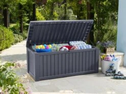 Keter Rockwood Opbergbox - 570L - 155x72.4x64.4cm - Grafiet -Tuinmeubilair Verkoopwinkel 1200x900 17