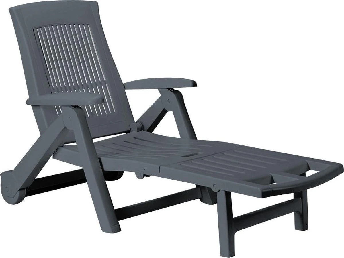 Casaria Ligstoel Zircone – Verstelbaar/Wielen Tot 120 Kg – Antraciet 1 Casaria Ligstoel Zircone – Verstelbaar/Wielen Tot 120 Kg – Antraciet