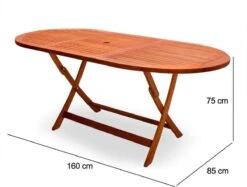 Merkloos Tuintafel Acaciahout - 160x85x75cm - FSC-gecertificeerd -Tuinmeubilair Verkoopwinkel 1200x908 1