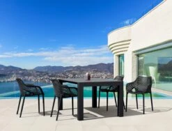 Air XL Stapelbare Tuinstoel Set Van 4 Stuks - Zwart 5 Air XL Stapelbare Tuinstoel Set Van 4 Stuks - Zwart -Tuinmeubilair Verkoopwinkel 1200x913