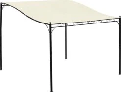 Outsunny Pergola Partytent Paviljoen Overkapping Tent Metaal Crème 297x297 Cm 84C-038