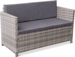 Alice's Garden Loungeset Perugia - 4 Plaatsen - Kleine Tuinset - Wicker - Grijstinten -Tuinmeubilair Verkoopwinkel 1200x915 7