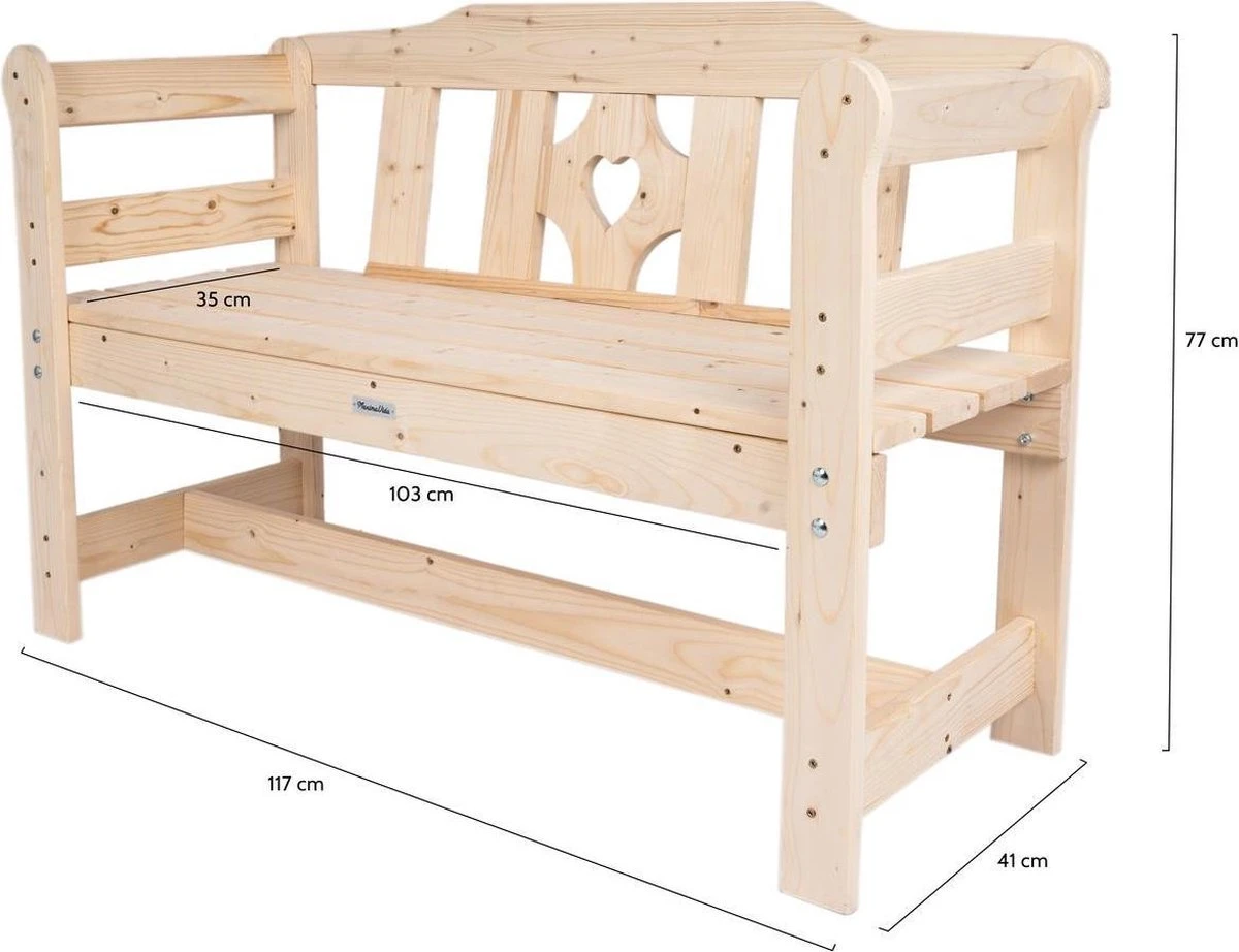 MaximaVida Tuinbank Amelie 120 Cm - FSC Vurenhout 3 MaximaVida Tuinbank Amelie 120 Cm - FSC Vurenhout - Afbeelding 3